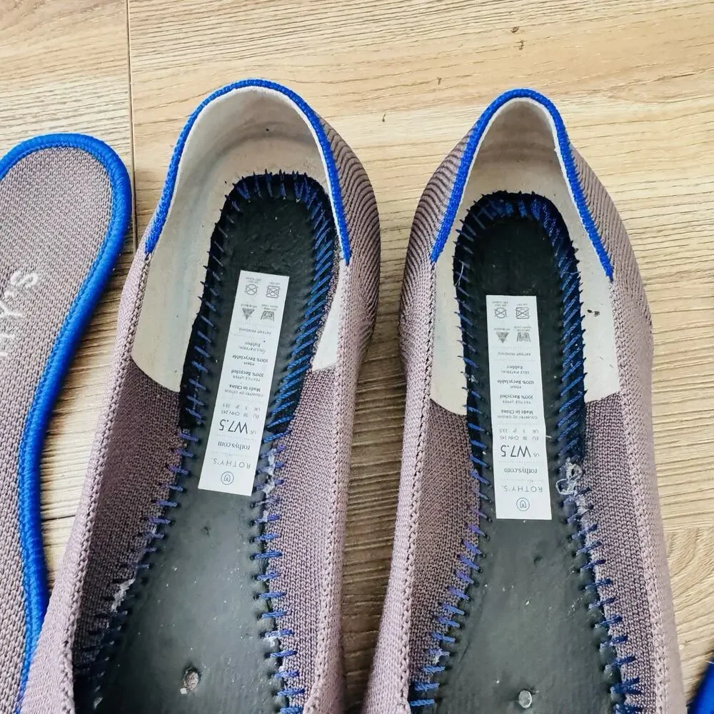 Rothy’s The Flat Mauve Knit Slip On Flats Women’s Size 7.5